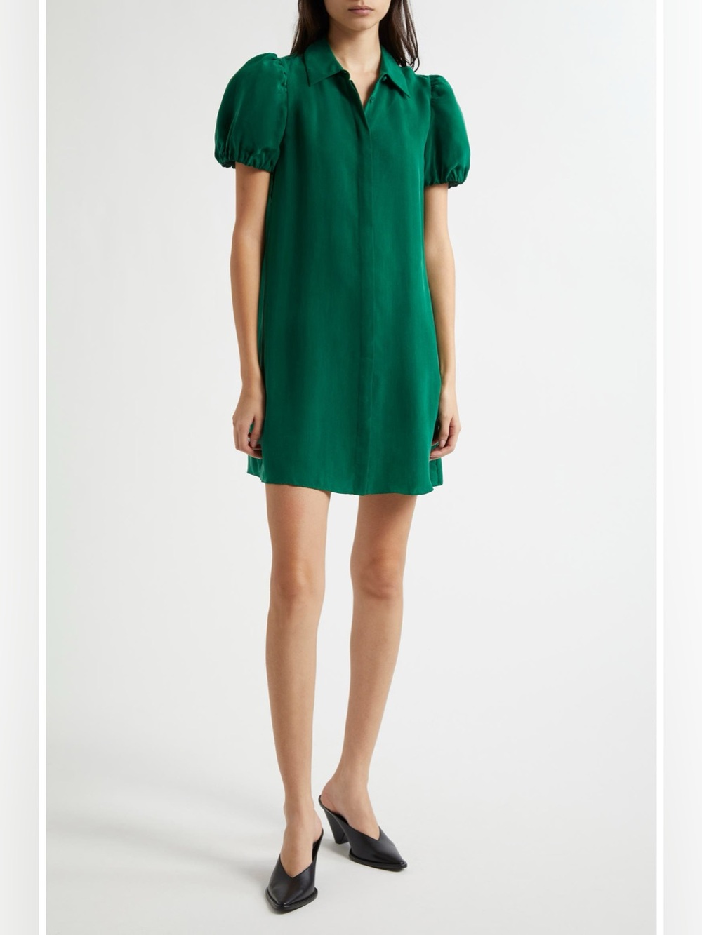 Alice + Olivia Jem Puff Sleeve Mini Shirtdress ✨
